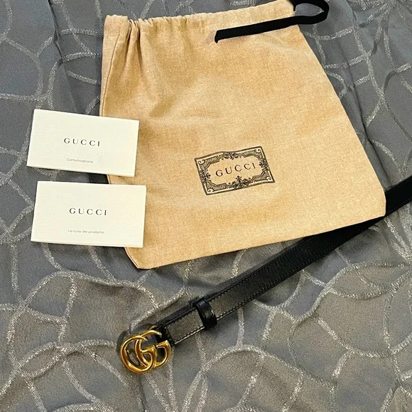 Gucci GG Marmont Belt .75 - Black Size 80 Reversible GG Marmont belt in black leather | GUCCI® US main image 4